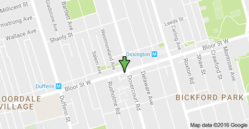 Map of 987 Bloor St W, Toronto, ON M6H 2W8